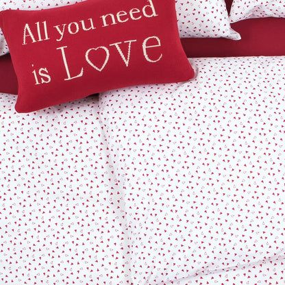 Obliečky KLASIK srdiečka červená