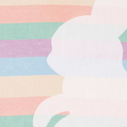 Utierka DESIGN králiček pruhy biela pastelová