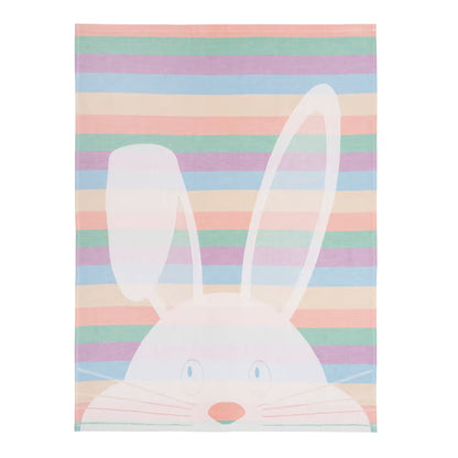 Utierka DESIGN králik pruhy biela pastelová