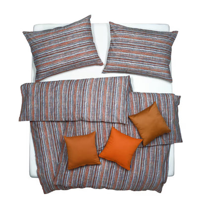 Obliečky KREP prúžky tyrkysová