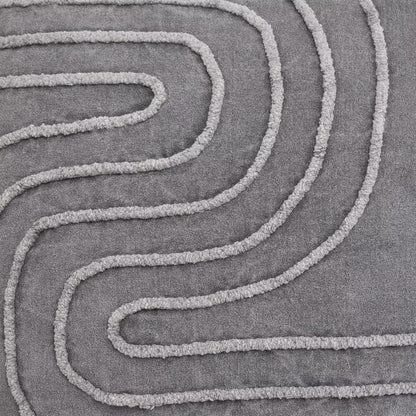 Dekoračný návlek COTTON VELVET krivky sivá