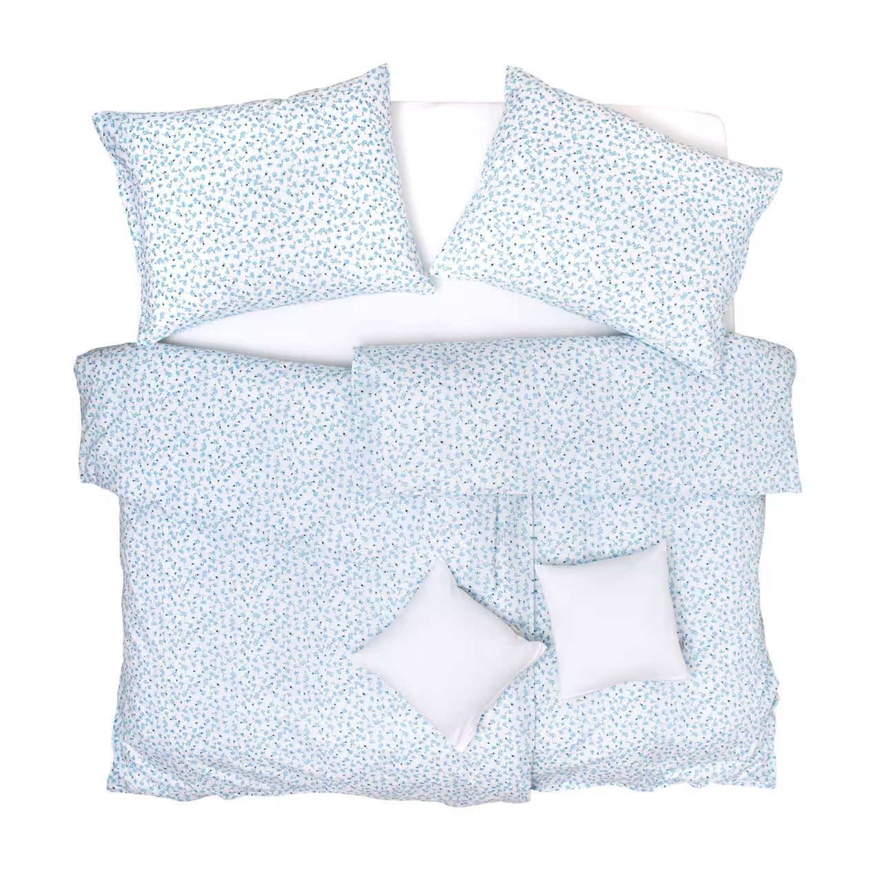 Obliečky KLASIK kvietky modrá