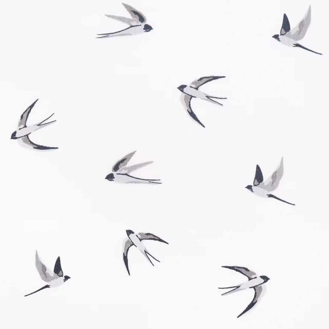 Obliečky SATÉN PLUS lastovičky biela sivá