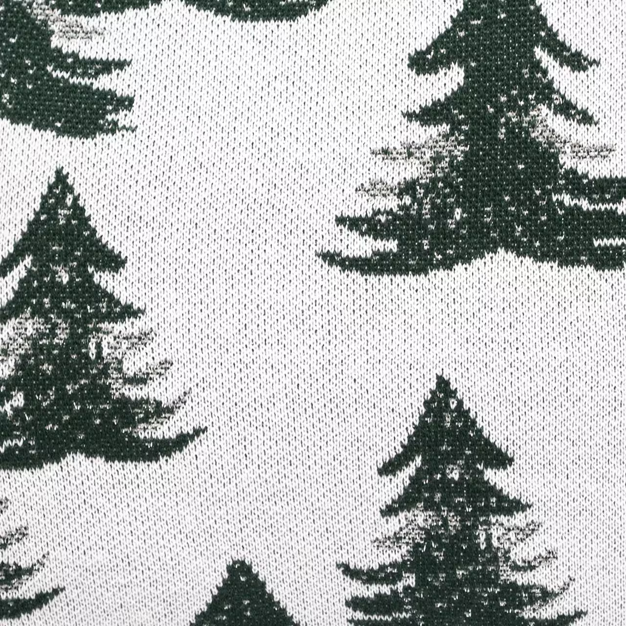 Dekoračný návlek pletený DESIGN LUREX les zelená strieborná