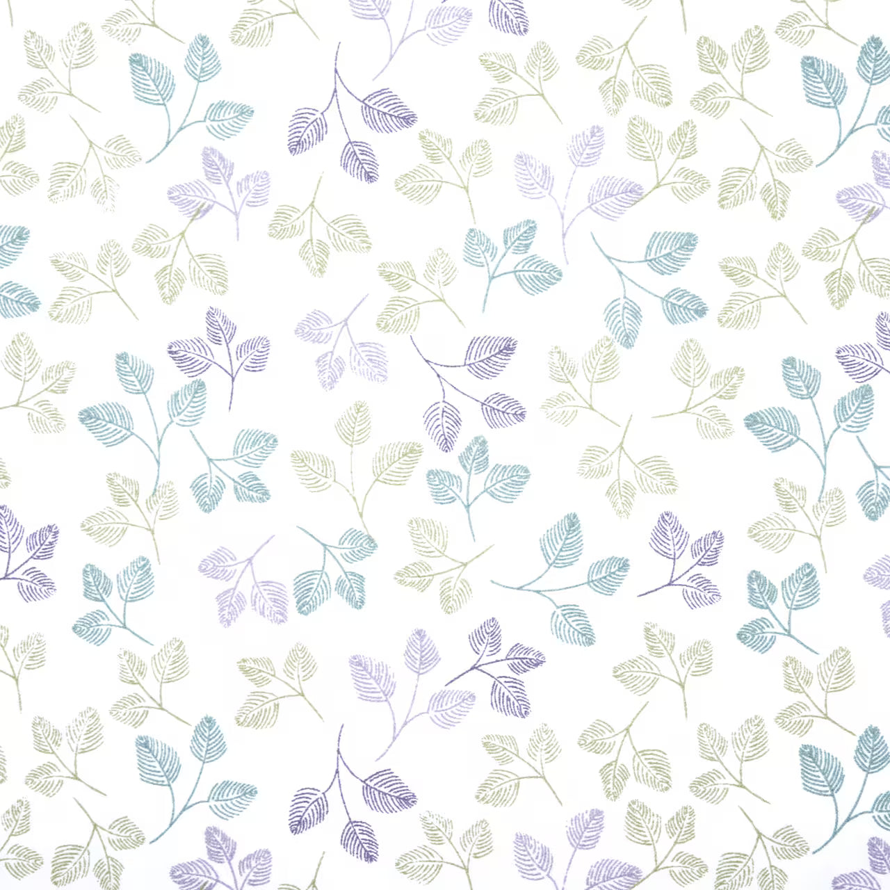 Obliečky KLASIK lístočky biela pastelová