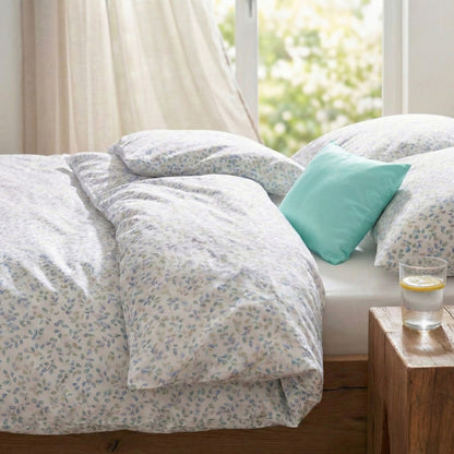 Obliečky KLASIK lístočky biela pastelová