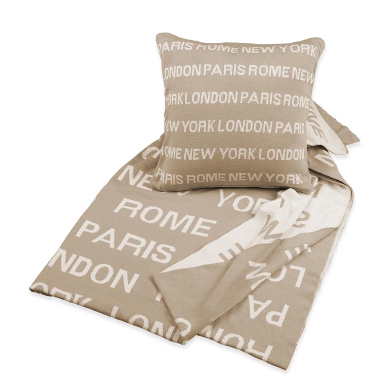 Deka pletená DESIGN london béžová natur