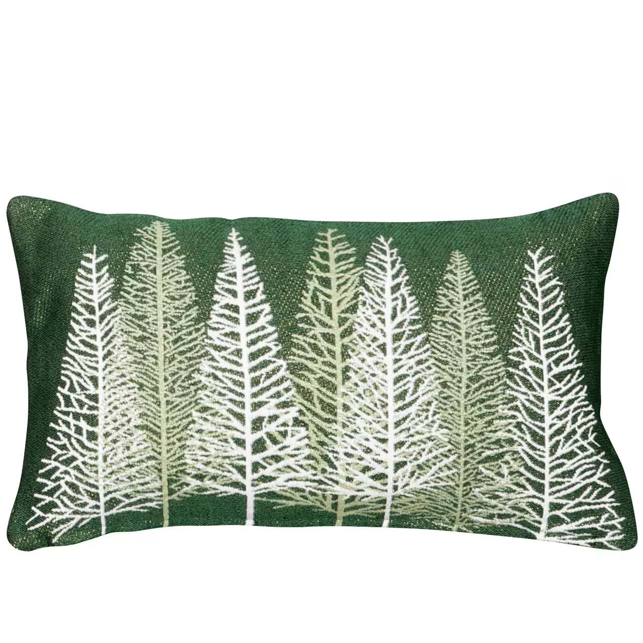 Dekoračný návlek MOTIV LUREX stromčeky zelená