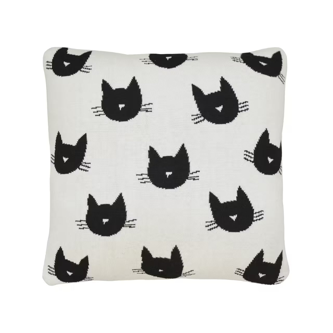 Dekoračný návlek pletený DESIGN mačičky smotanová