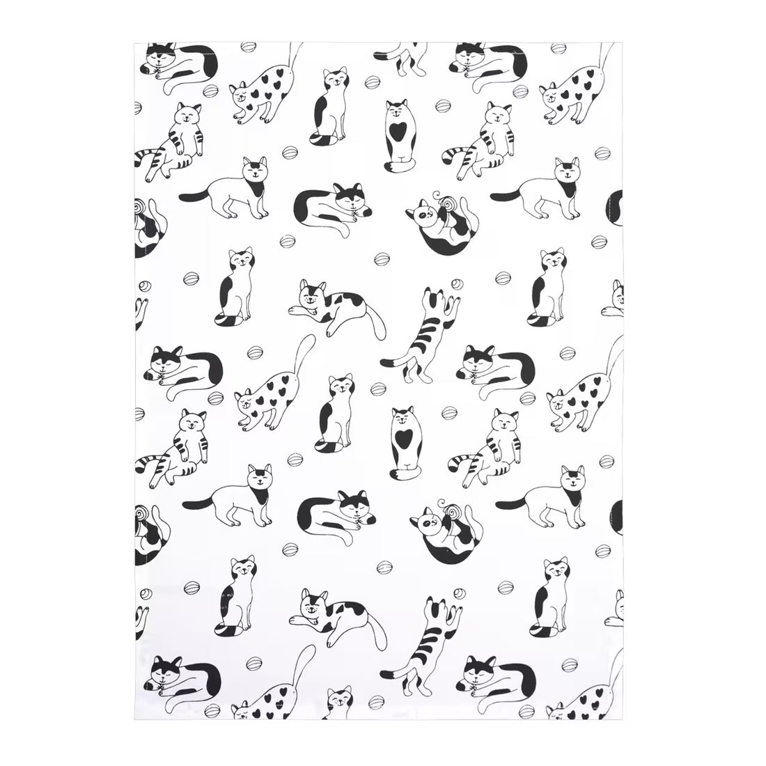 Utierka DEKORO mačičky biela čierna