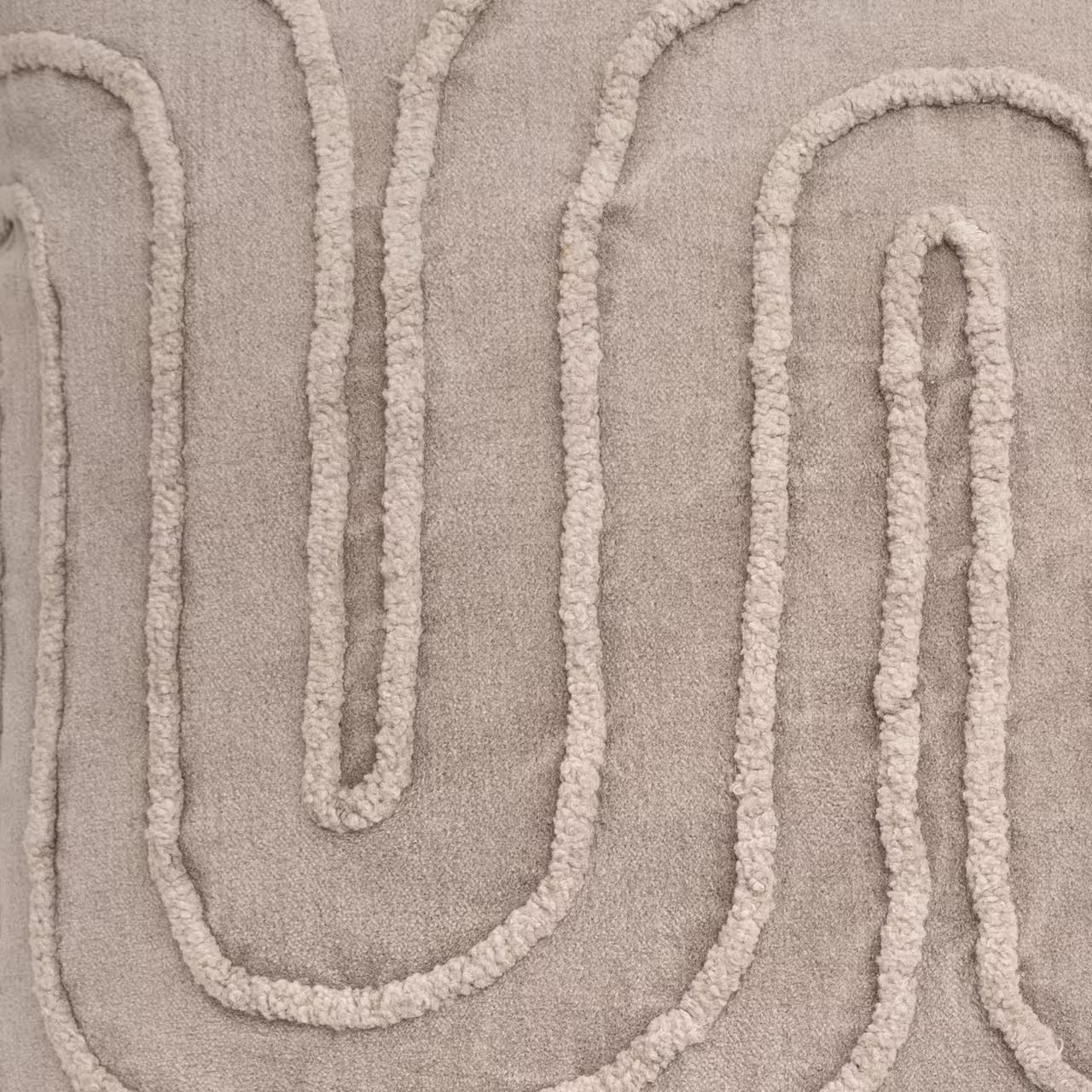 Dekoračný návlek COTTON VELVET meandry béžová