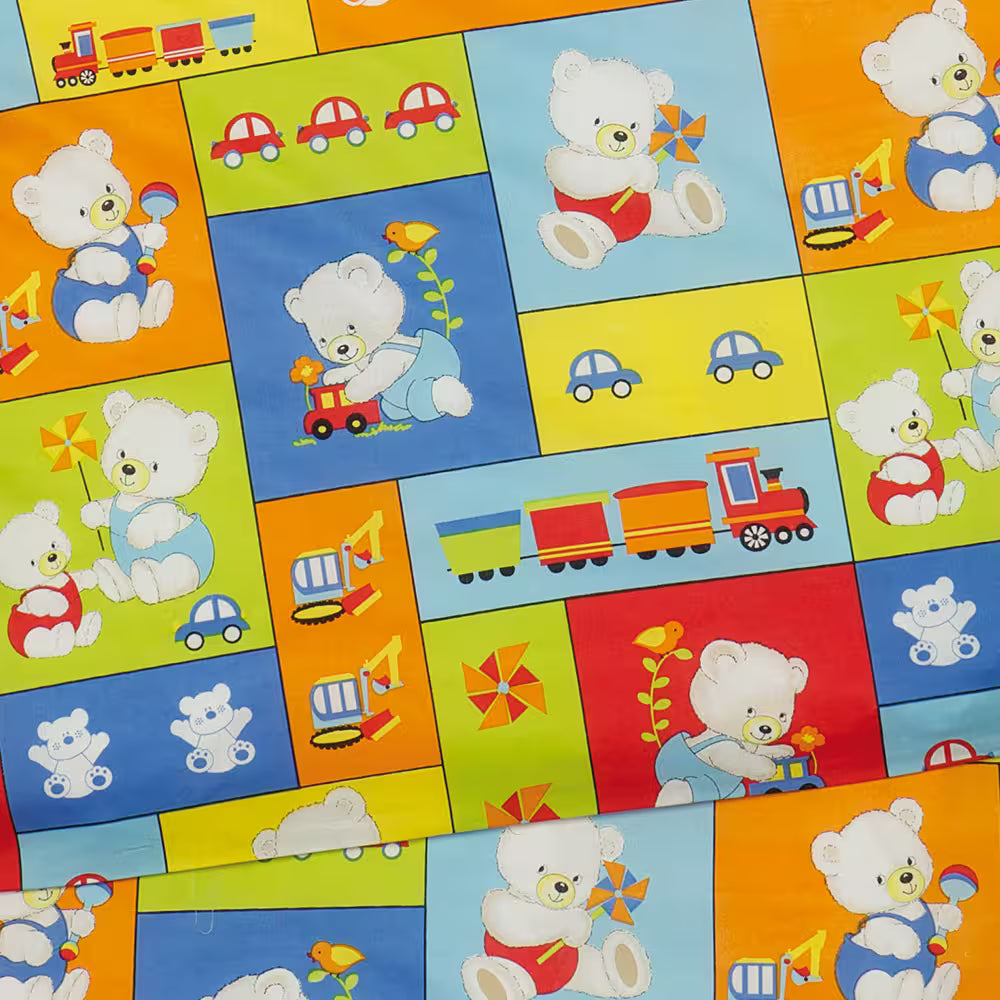 Obliečky KLASIK medvedíky patchwork