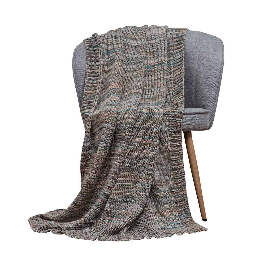 Deka pletená MELANGE LUREX melír pastelová