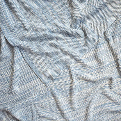 Deka pletená MELANGE melír svetlá modrá