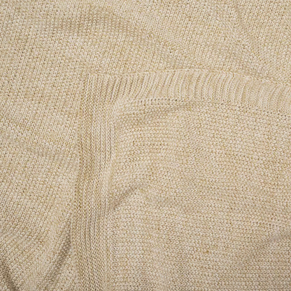 Deka pletená MELANGE LUREX melír smotanová zlatá