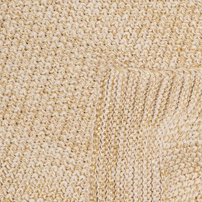 Deka pletená MELANGE LUREX melír smotanová zlatá