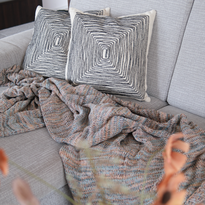 Deka pletená MELANGE LUREX melír pastelová