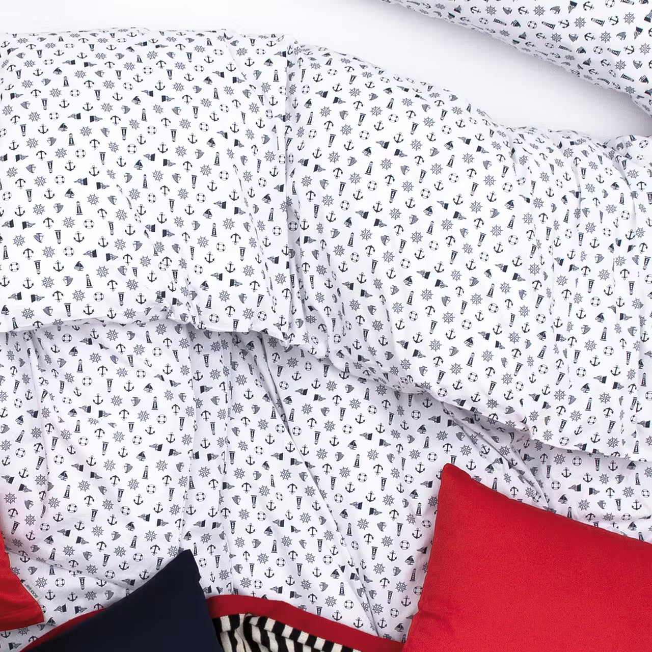 Obliečky KLASIK navy biela modrá