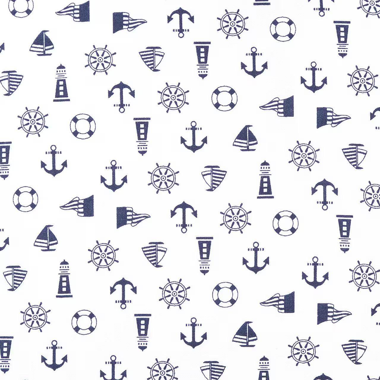 Obliečky KLASIK navy biela modrá