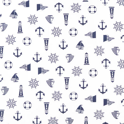 Obliečky KLASIK navy biela modrá