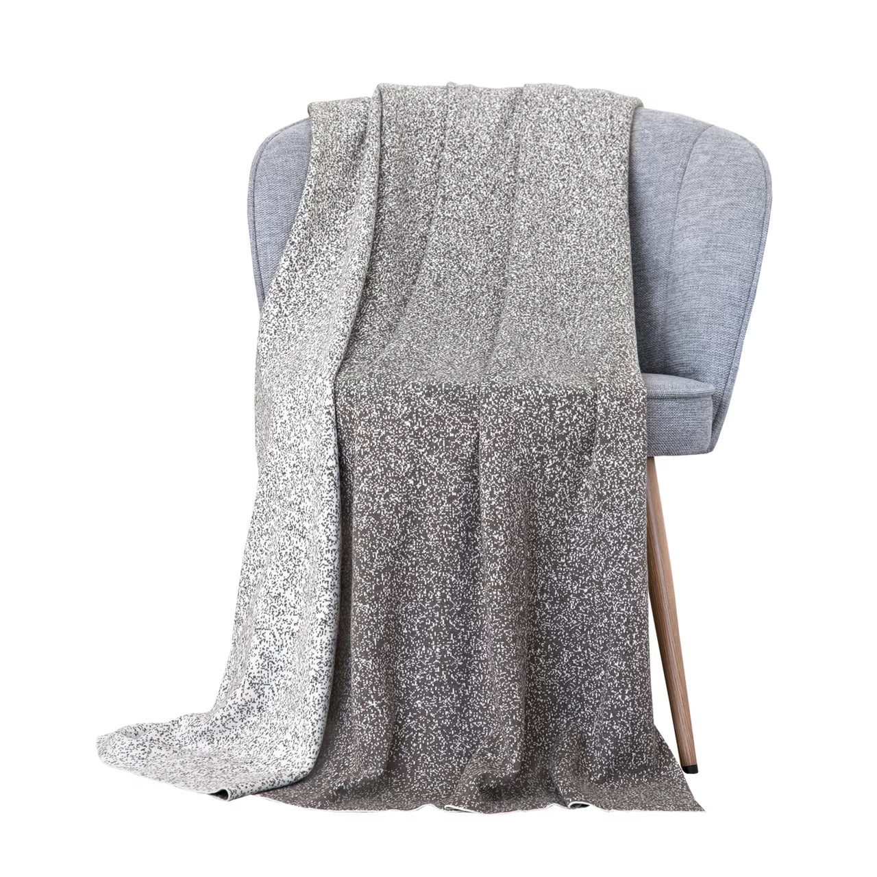 Deka pletená DESIGN ombre hneda