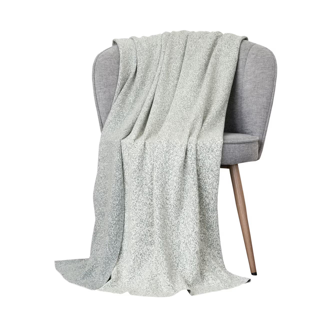 Deka pletená DESIGN ombre siva