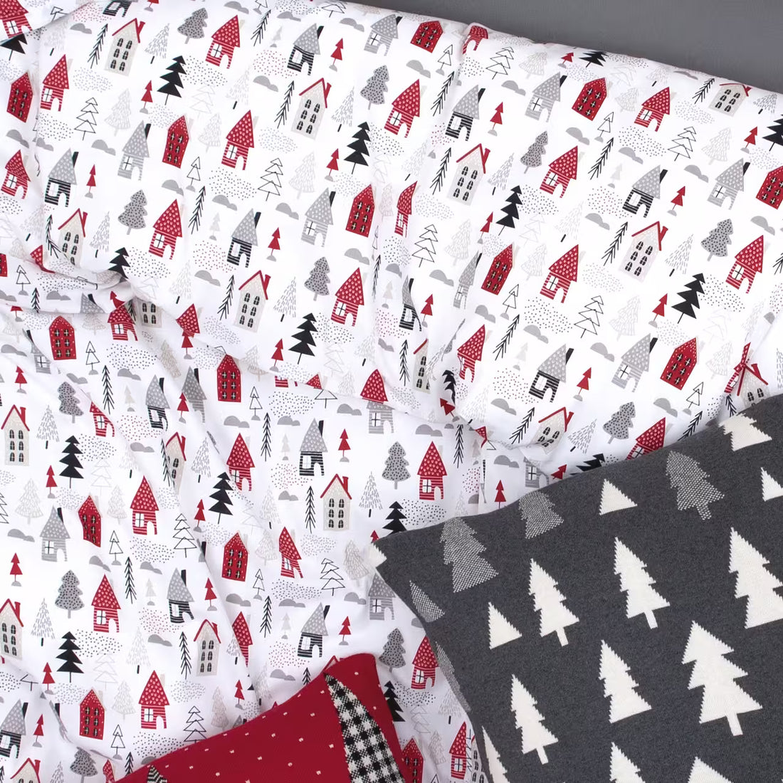 Obliečky FLANEL polárne domčeky