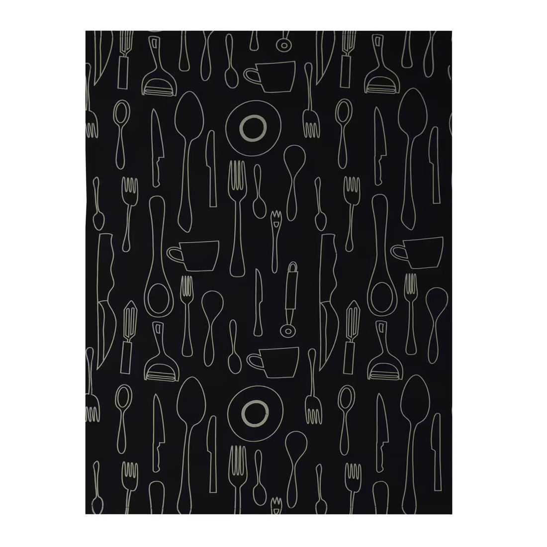 Utierka DEKORO príbory čierna béžová