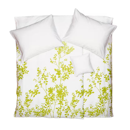 Obliečky SATÉN PLUS rastliny biela zelená