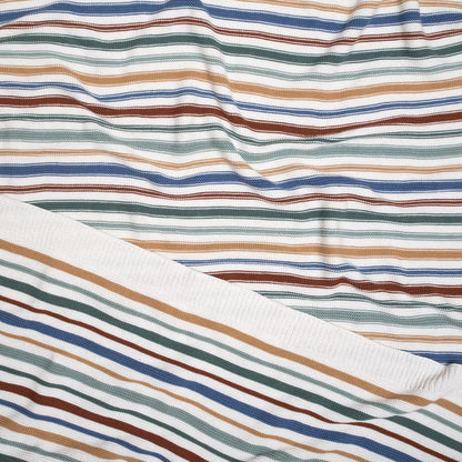 Deka pletená RIB pruhy multi