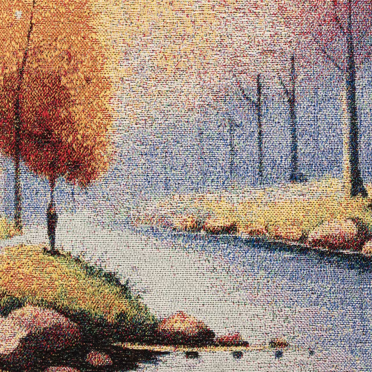 Dekoračný návlek MOTIV river okrová modrá