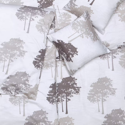 Obliečky SATÉN DESIGN forest béžová sivá