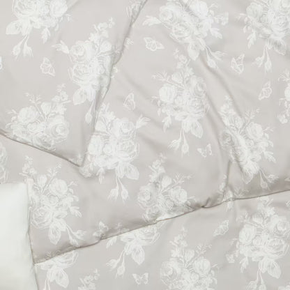 Obliečky SATÉN PLUS ruža béžová biela