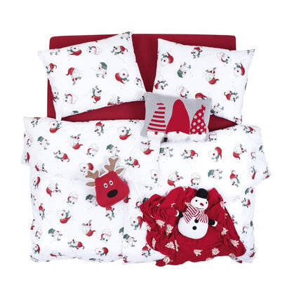 Obliečky KLASIK škriatkovia červená zelená