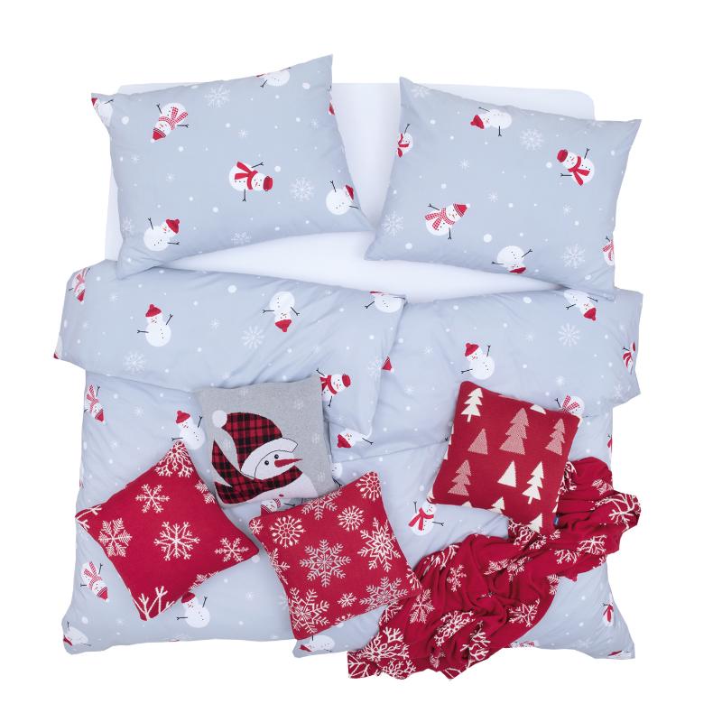 Obliečky KLASIK snehuliaci sivá