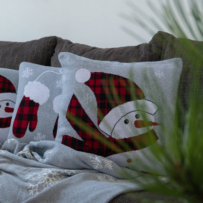 Dekoračný návlek pletený DESIGN snehuliak