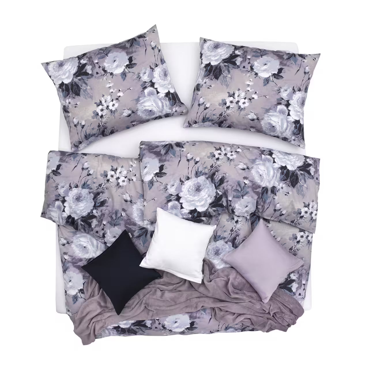 Obliečky SATÉN DESIGN stella fialová sivá