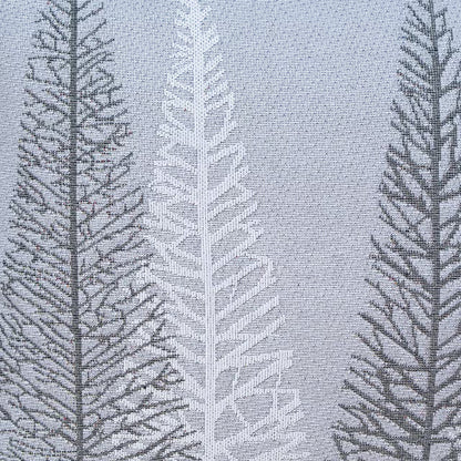 Dekoračný návlek MOTIV LUREX stromčeky strieborná