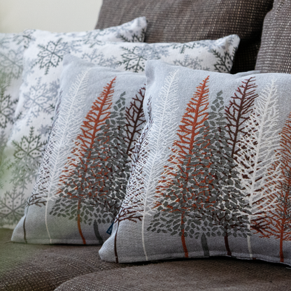 Dekoračný návlek MOTIV stromy sivá