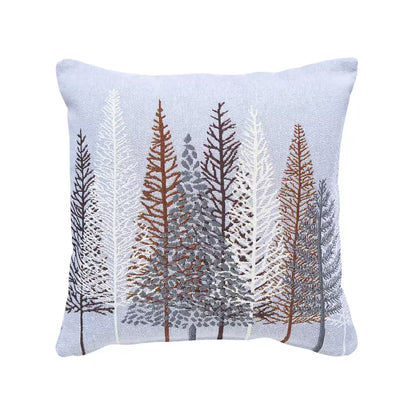 Dekoračný návlek MOTIV stromy sivá