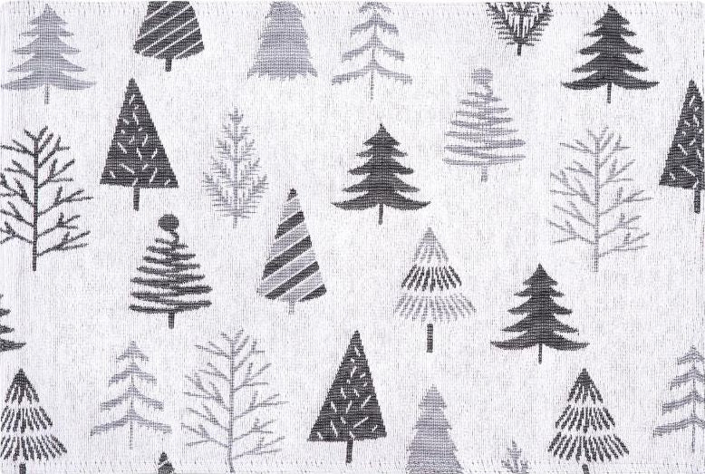 Prestieranie MOTIV stromčeky biela sivá