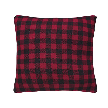 Dekoračný návlek pletený DESIGN biely strom káro