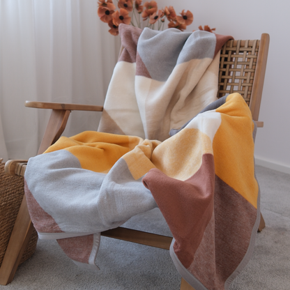 Deka VELURO trapezo multi hrdzavá hnedá