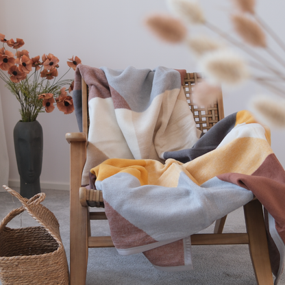 Deka VELURO trapezo multi hrdzavá hnedá