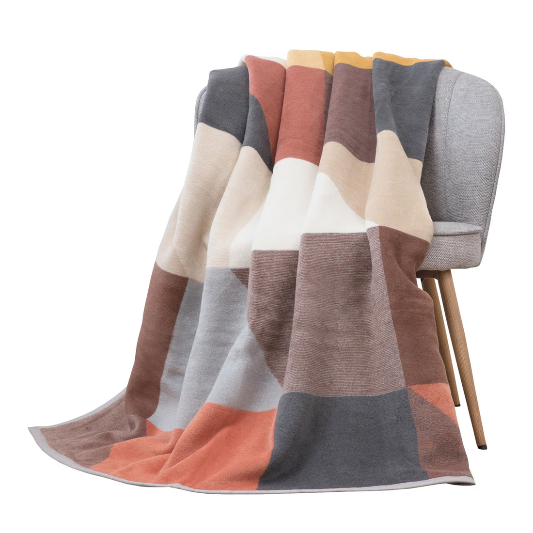 Deka VELURO trapezo multi hrdzavá hnedá
