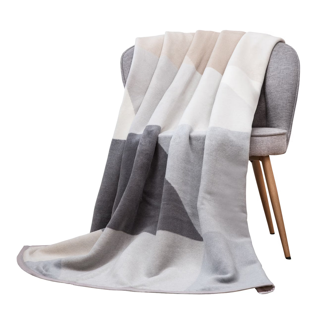 Deka VELURO trapezo sivá béžová