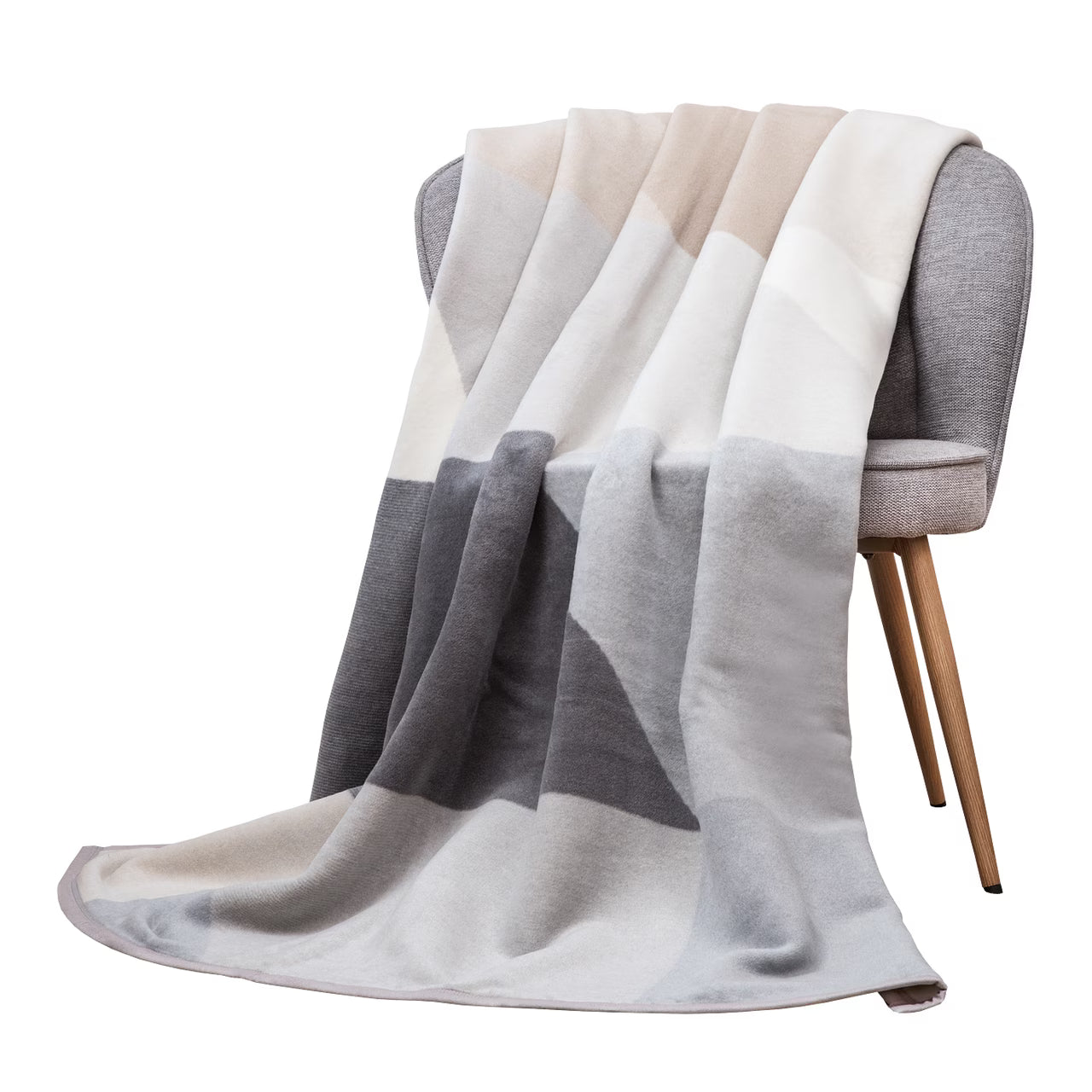 Deka VELURO trapezo sivá béžová