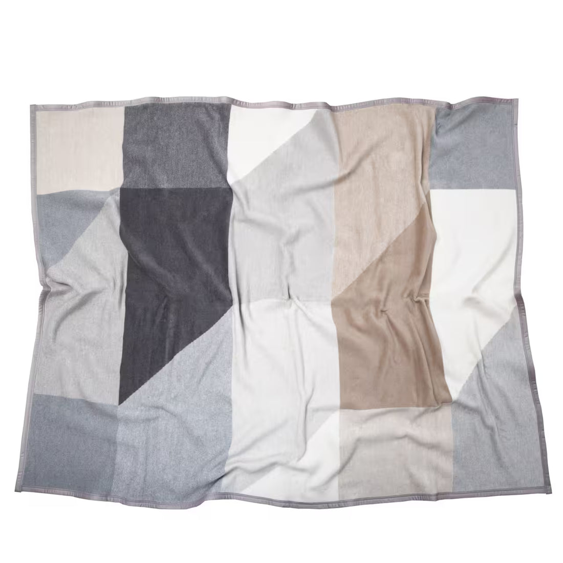 Deka VELURO trapezo sivá béžová