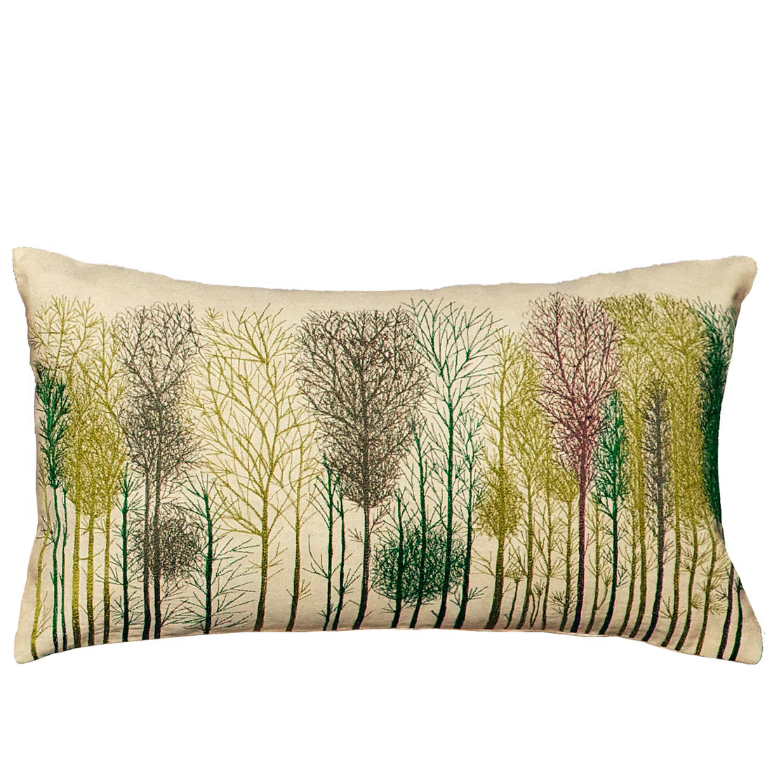 Dekoračný návlek ART NATURE trees smotanová zelená