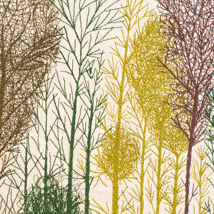 Dekoračný návlek ART NATURE trees smotanová zelená